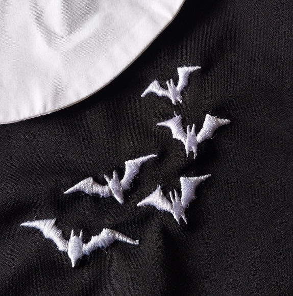 Sourpuss Ghoul Trouble round collar bats goth dress - Picture 10 of 12